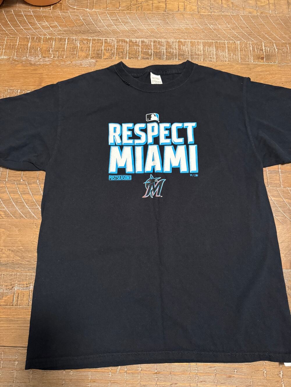 MLB Respect Miami Post Season T-Shirt XL Youth Fanatics Miami Marlins Baseball